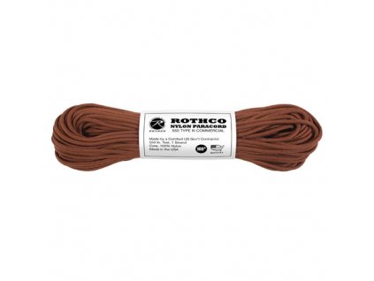 Šňůra PARACORD nylon 550LB ø 4 mm / 30 m HNĚDÁ