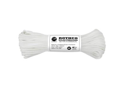 Šňůra PARACORD nylon 550LB ø 4 mm / 30 m BÍLÁ