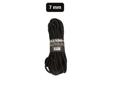 Šňůra COMMANDO pomocná ø 7 mm / 15 m ČERNÁ