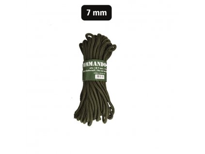 Šňůra COMMANDO pomocná ø 7 mm / 15 m ZELENÁ