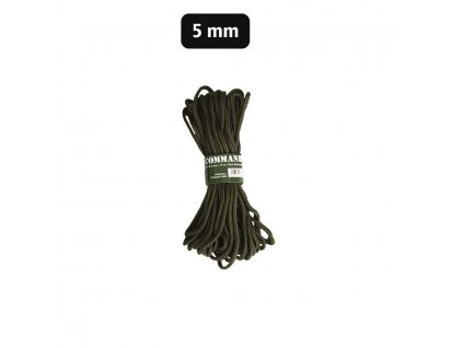 Šňůra COMMANDO pomocná 5 mm / 15 m ZELENÁ