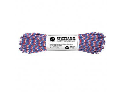 Šňůra PARACORD nylon 550LB ø 4 mm / 30 m MODRO-ČERVENO-BÍLÁ