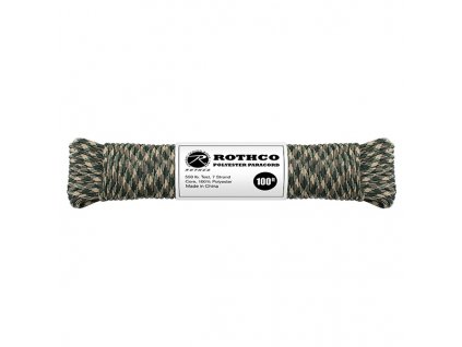 Šňůra PARACORD polyester 550LB ø 4 mm / 30 m WOODLAND