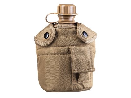 Láhev polní US 1l s pítkem a obalem COYOTE