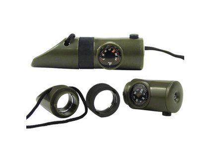 Píšťalka SURVIVAL 6v1 ZELENÁ