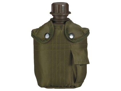 Láhev polní US s obalem s kapsičkou ZELENÁ