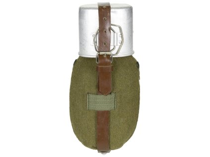 Láhev polní ALU s pítkem a obalem rumunská použitá