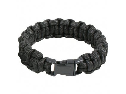 Náramek SURVIVAL PARACORD ČERNÝ