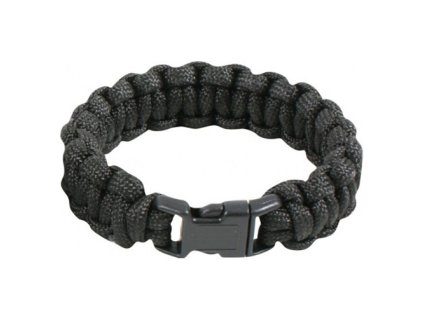 Náramek SURVIVAL PARACORD ČERNÝ (velikost 10)