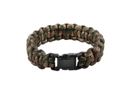 Náramek SURVIVAL PARACORD WOODLAND