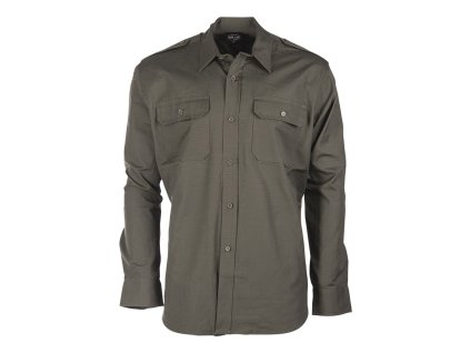 Košile polní na knoflíky rip-stop ZELENÁ (velikost L)