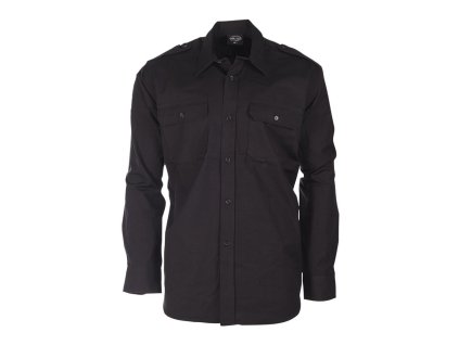 Košile polní na knoflíky rip-stop ČERNÁ (velikost XXL)