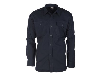 Košile polní na knoflíky rip-stop MODRÁ (velikost S)
