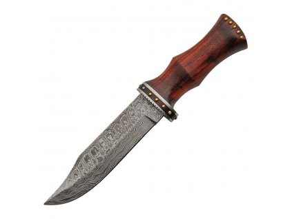 Nůž s pevnou čepelí DAMASCUS BOWIE dřevěná rukojeť  + Doprava zdarma na další nákup