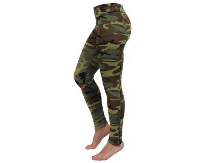 Legíny maskáčové WORKOUT WOODLAND (velikost M)