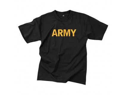 Triko se zlatým nápisem ARMY ČERNÉ