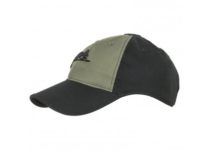 Čepice baseball suchý zip rip-stop ČERNO/ZELENÁ