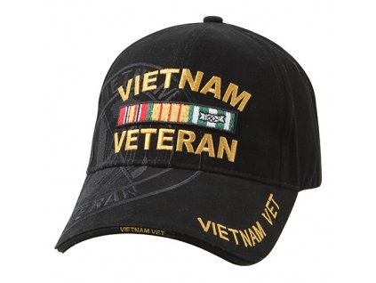 Čepice baseball DELUXE VIETNAM VET ČERNÁ