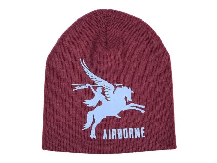 Čepice pletená AIRBORNE PEGASUS VÍNOVÁ