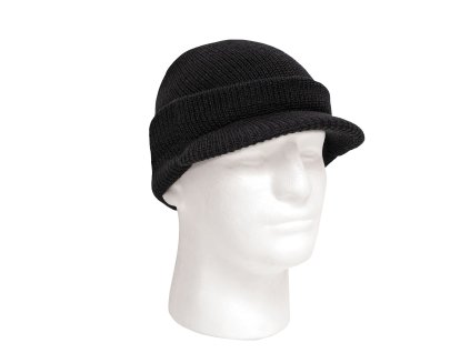 Čepice s kšiltem US JEEP vlněná ČERNÁ