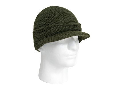 Čepice GI s kšiltem US JEEP vlněná ZELENÁ