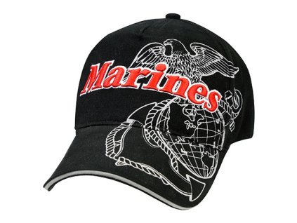 Čepice DELUXE US.MARINES baseball ČERNÁ