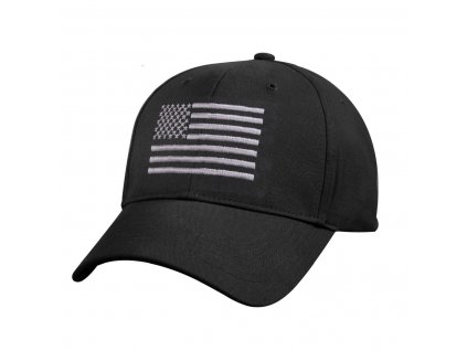Čepice baseball US vlajka ČERNÁ/STŘÍBRNÁ