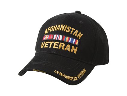 Čepice DELUXE AFGHANISTAN VETERAN baseball ČERNÁ