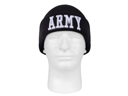 Čepice pletená DELUXE 3D ARMY ČERNÁ