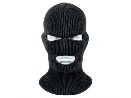 Kukla pletená se 3 otvory US WINTUCK ČERNÁ