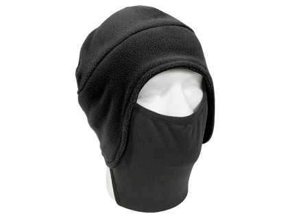 Čepice FLEECE s polyester maskou ČERNÁ