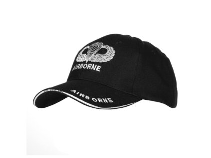 Čepice baseball se znakem AIRBORNE ČERNÁ