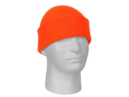 Čepice jemně pletená FINE AKRYL ORANŽOVÁ