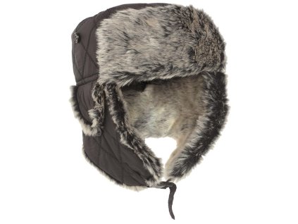 Beranice s kožíškem prošívaná ČERNÁ (velikost 59-60)