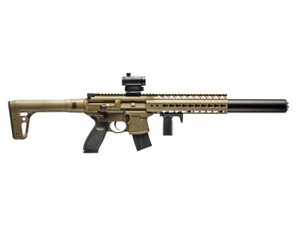 Vzduchovka Sig Sauer MCX FDE 4,5mm s kolimátorem  + Bombička CO2 ASG ULTRAIR 88g