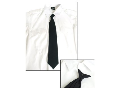 Kravata SECURITY na knoflík ČERNÁ