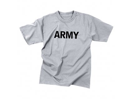 Triko dětské s nápisem ARMY ŠEDÉ