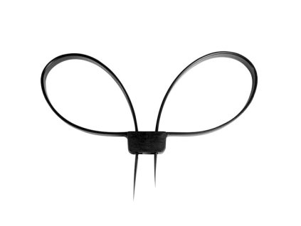 Pouta plastová dvojitá provlíkací ČERNÁ