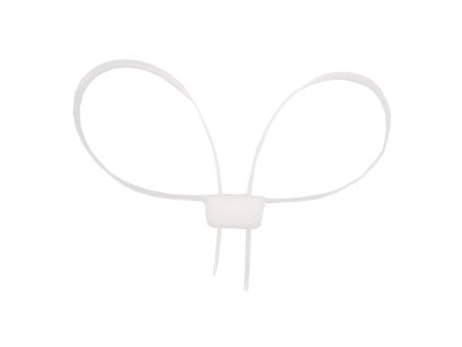 Pouta jednorázová plastový řemínek 10ks BÍLÁ