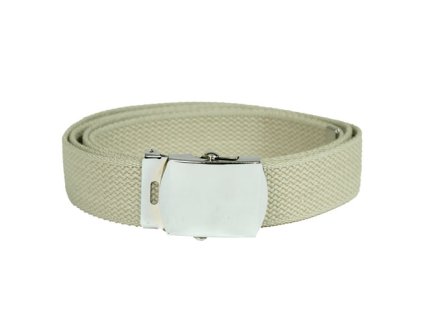 Opasek US kalhotový se stříbrnou sponou KHAKI dl.130cm