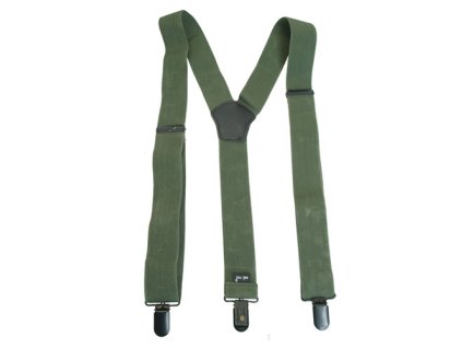 Kšandy kalhotové Y s klipsny ZELENÉ