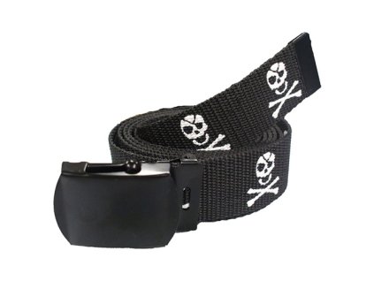 Opasek JOLLY ROGER lebky ČERNÝ