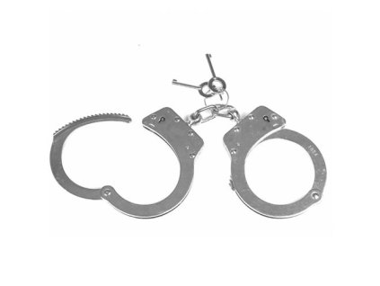 Pouta policejní DOUBLE LOCK řetízková STŘÍBRNÁ