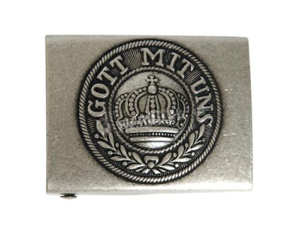 Přezka na opasek "GOTT MITT UNS" PRUSKÁ ŠEDÁ
