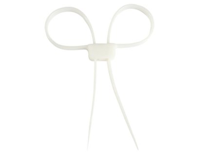 Pouta plastová dvojitá provlíkací BÍLÁ