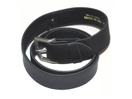 Opasek kožený s peněženkou ČERNÝ (velikost 75)