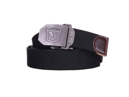 Opasek AIRBORNE plátěný ČERNÝ (velikost 130)