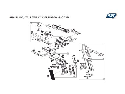 Vzduchová pistole ASG CZ-75 SP-01 Shadow 4,5mm
