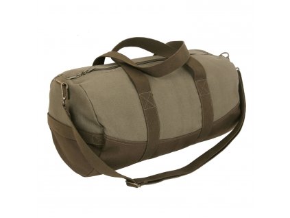 Taška TWO-TONE plátěná sportovní HNĚDÁ