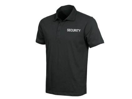 Polokošile s límečkem bavlněné SECURITY krátký rukáv GOLF ČERNÉ (velikost 4XL)